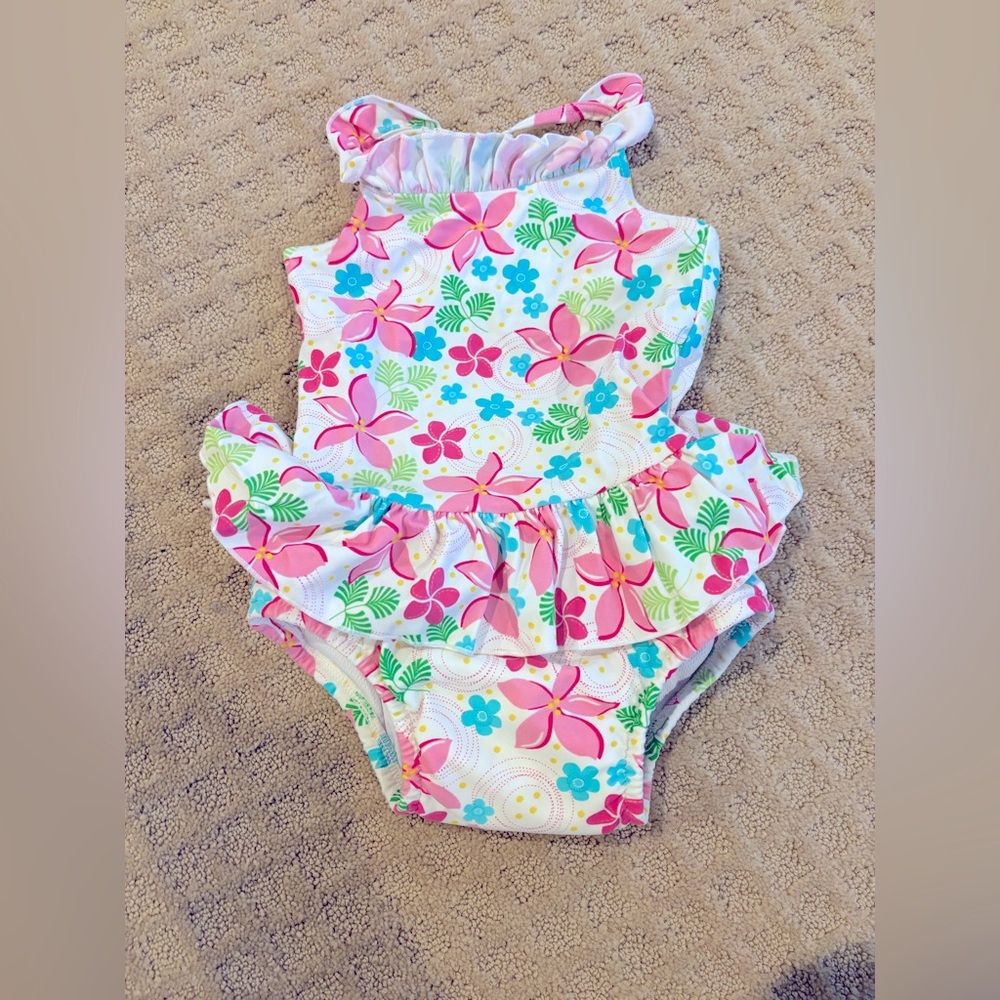 Floral Ruffle Baby Swimsuit w/ Diaper Insert! 🌺